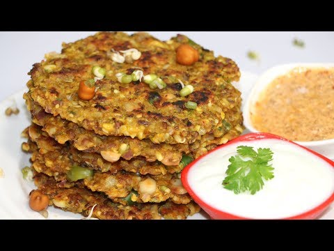 super-healthy-खमंग-कडधान्याचे-थालीपीठ|-sprouts-pancakes-|sprouts-chilla-|vidula's-recipes-marathi