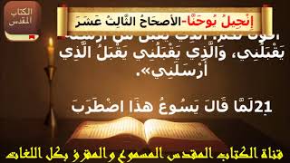 إنجيل يوحنا _ الاصحاح الثالث عشر (13) _ مسموع ومقرؤ باللغة العربية بالتشكيل