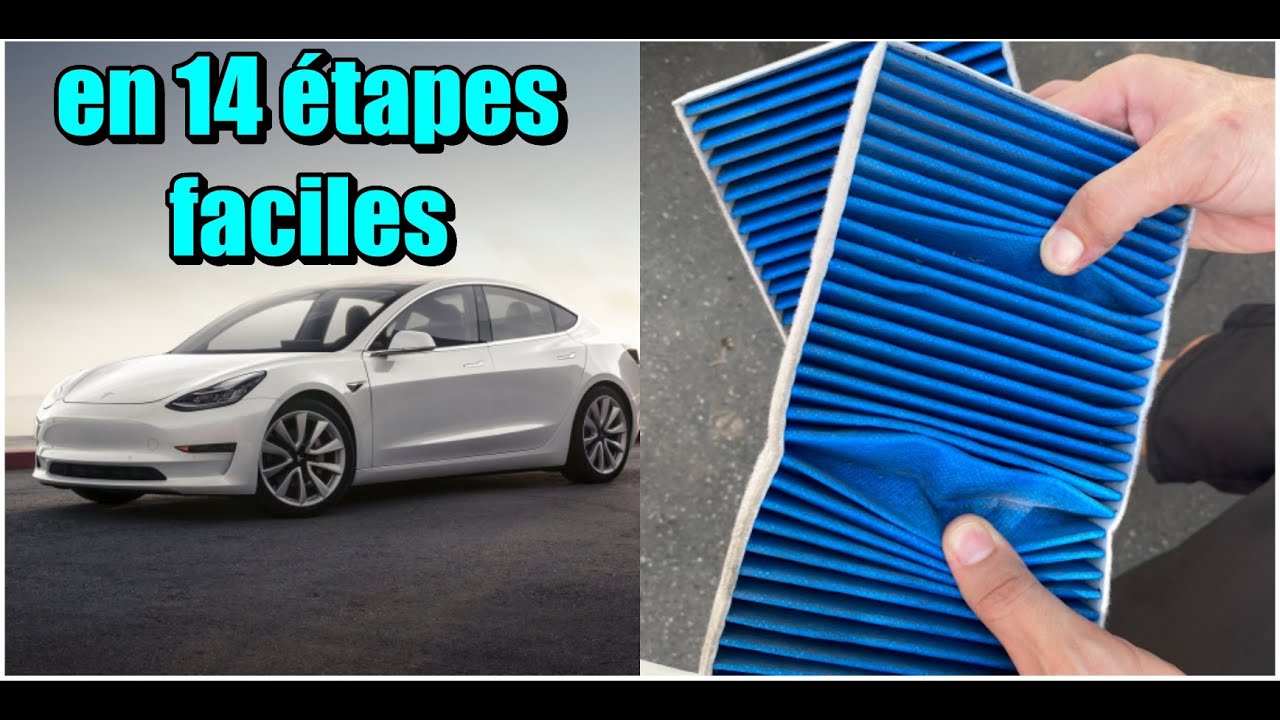 Filtres Habitacle Tesla Model 3 - Charbon Actif HEPA - Lot De 2 - Purification Air