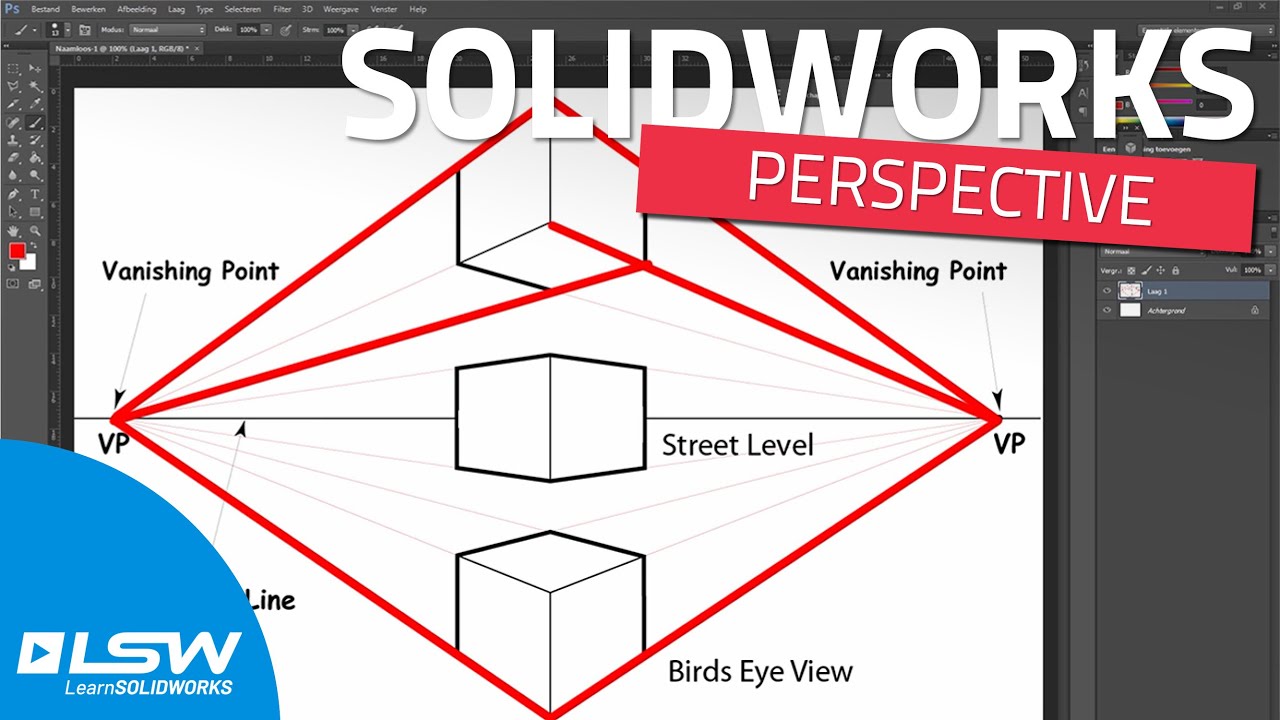 How to add and modify perspective in SOLIDWORKS? - YouTube
