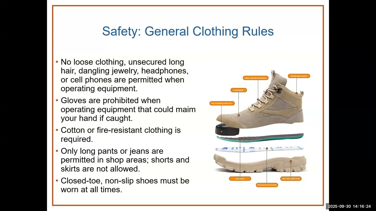 Annual Safety Training For ME Machine Shop & Labs