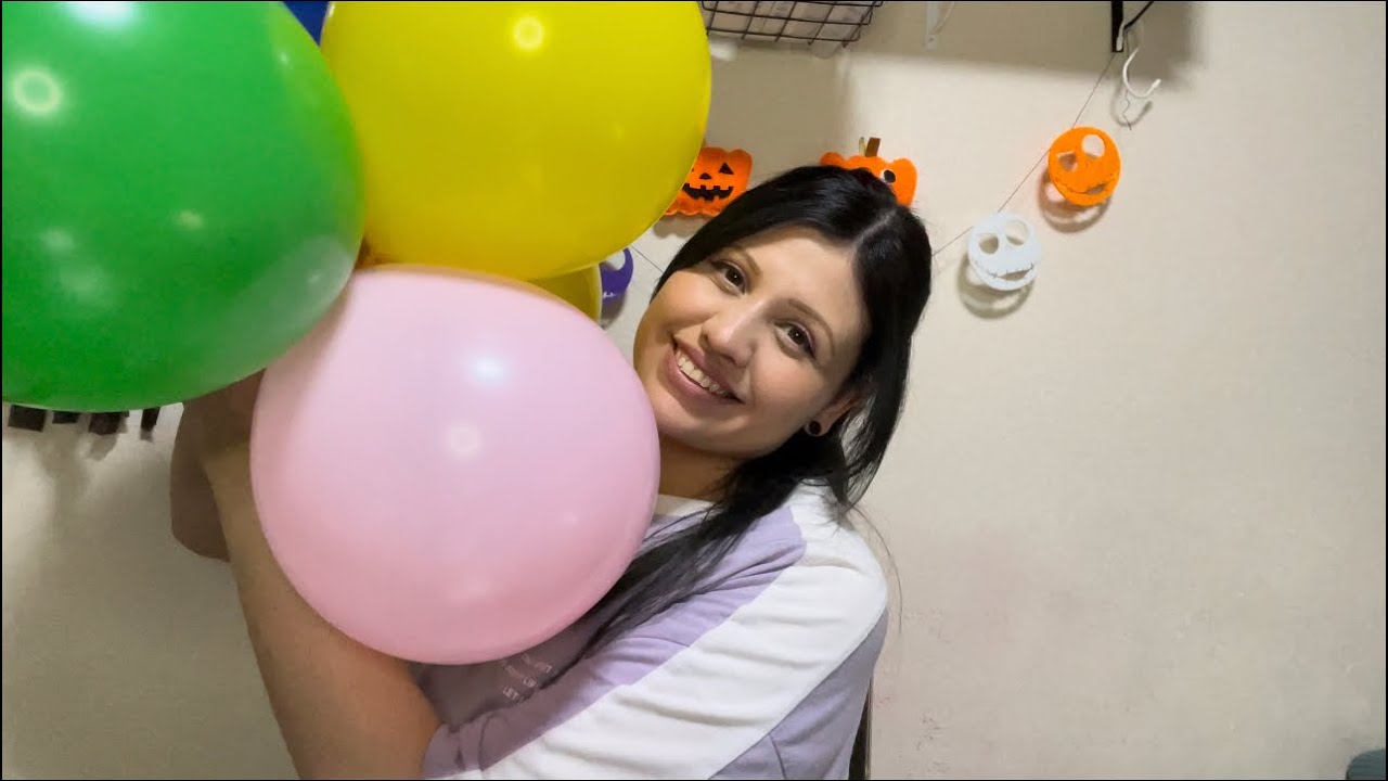 [ASMR] jugando con globos parte 2😪😴💤🎈