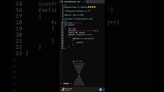 Reverse Alphabet Diamond Pattern in C|Easy Pattern Printing Using Nested Loops|C Programming #Shorts