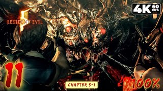 Resident Evil 5 (PC) - 4K60 Co-op Walkthrough (100%) Part 11 - Underground Garden (Chapter 5-1)