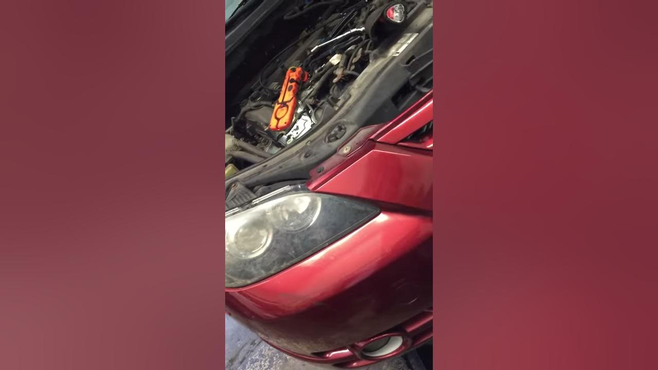 2005 mazda 6 thermostat replace engine light code p0126 - YouTube