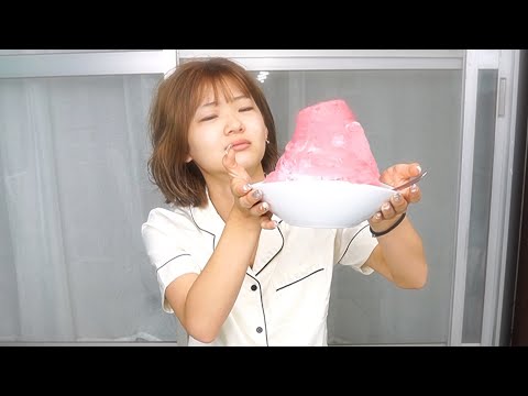 【ママ突撃！】夏休み中のJKに朝から かき氷1キロ出してみた結果ww