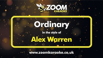 Thumbnail of Alex Warren - Ordinary - Karaoke Version from Zoom Karaoke