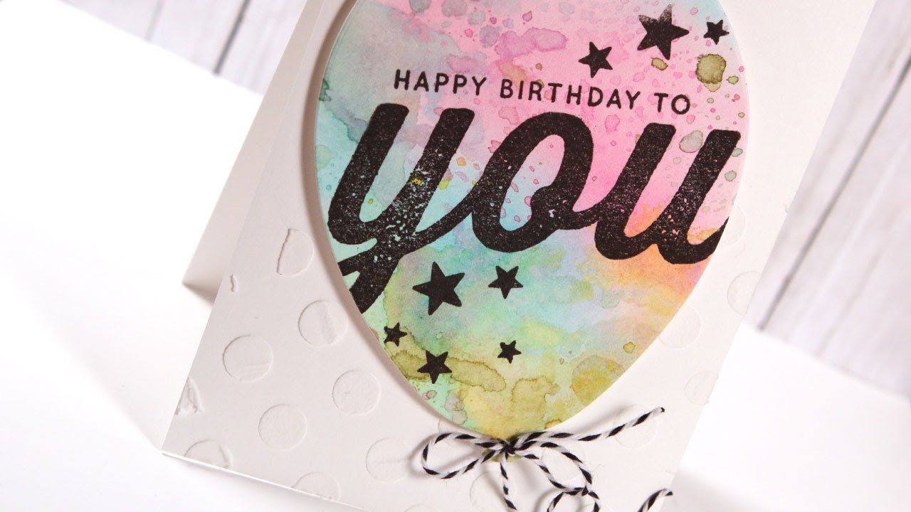 birthday card watercolor