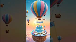 “Sky High Birthday Balloon Fantasy” Happy birthday song Ai animation shorts