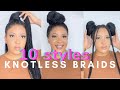 10 WAYS TO STYLE KNOTLESS BRAIDS QUICK AND EASY| BOX BRAIDS