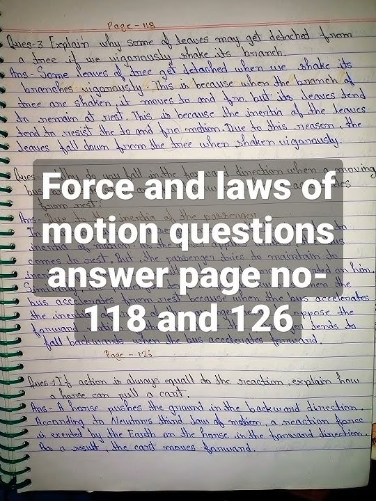 class-9-force-and-laws-of-motion-questions-answer-page-no-118-and-126