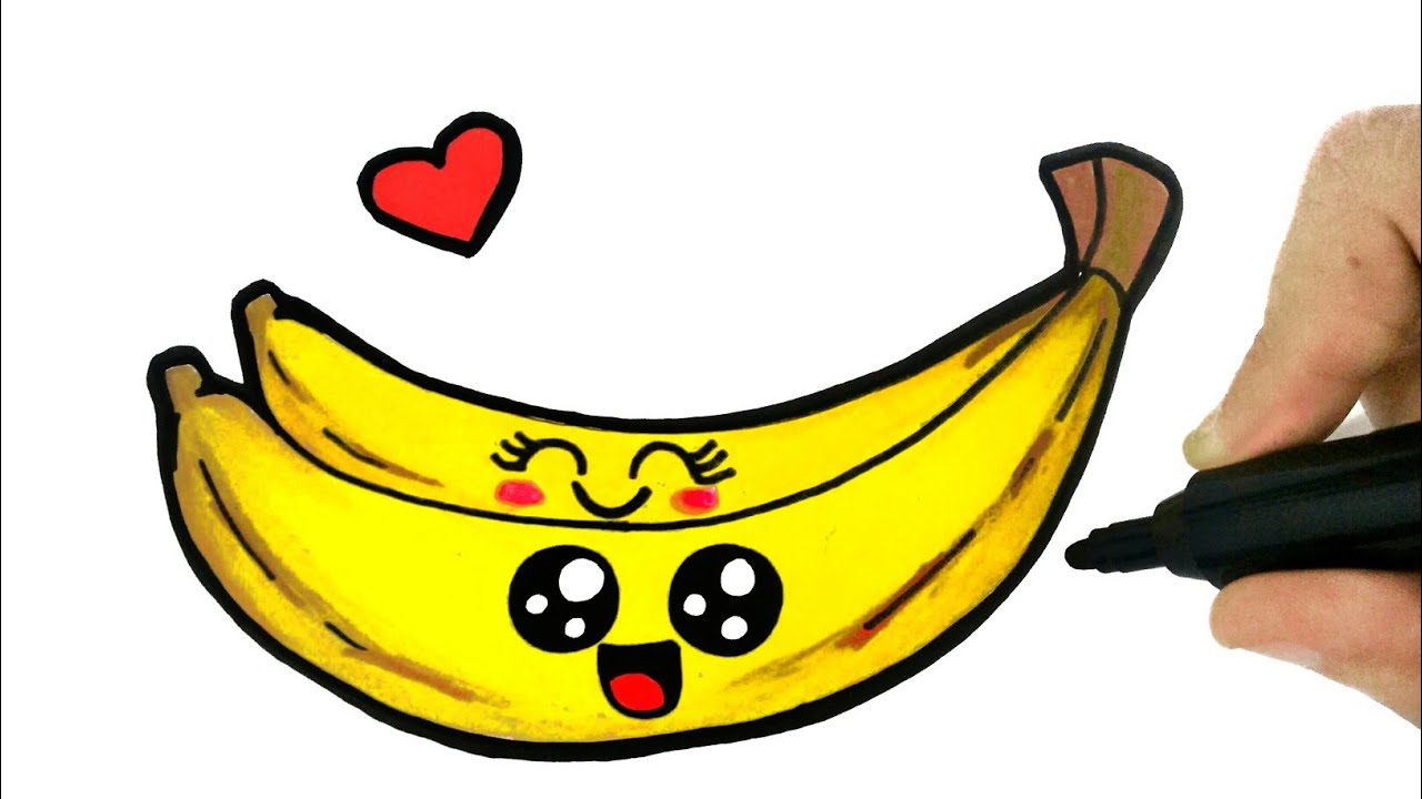 HOW TO DRAW A BANANA/ COMO DESENHAR UMA BANANA 