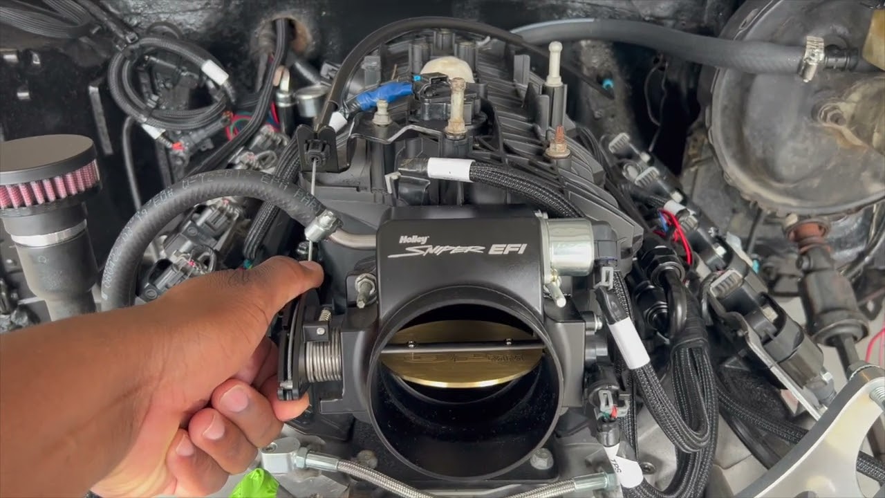 LS SWAPPED 85 C10 throttle body cable install explained