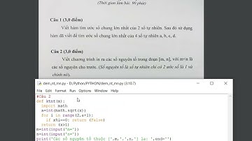 Python: Chương trình in ra các số nguyên tố trong đoạn từ m đến n .
