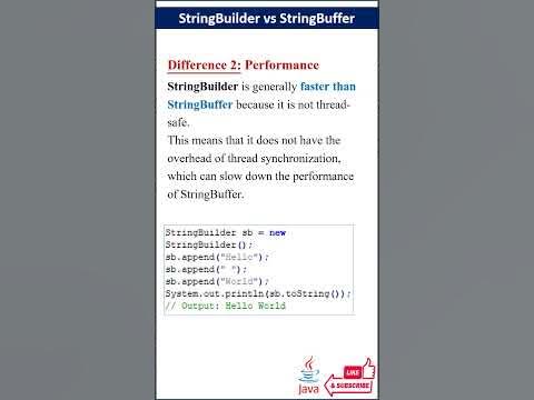 Difference between String Builder and String Buffer #java # ...