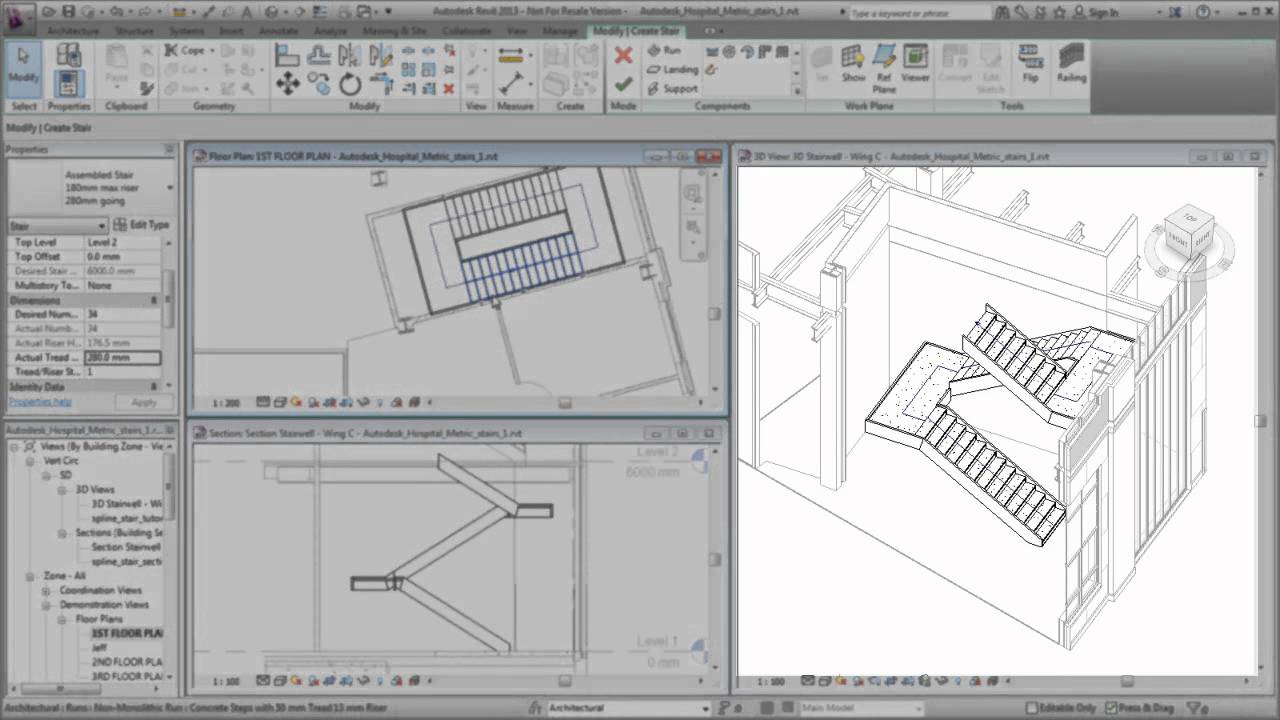 revit stair by sketch riser lines in plan revit stair by sketch riser lines in plan