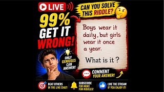 🔴 LIVE: Boys Wear It Every Day, Girls Wear It Once a Year! 🤔 Can You Guess It? screenshot 4