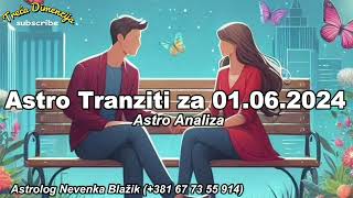 Astro Tranziti za Subotu 01.06.2024