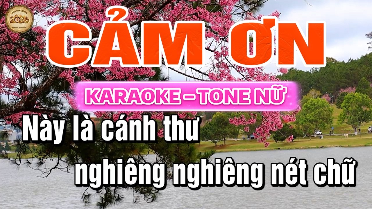 Cảm Ơn Karaoke Tone Nữ -  Nhạc Tết Dễ Hát | Làng Hoa Karaoke