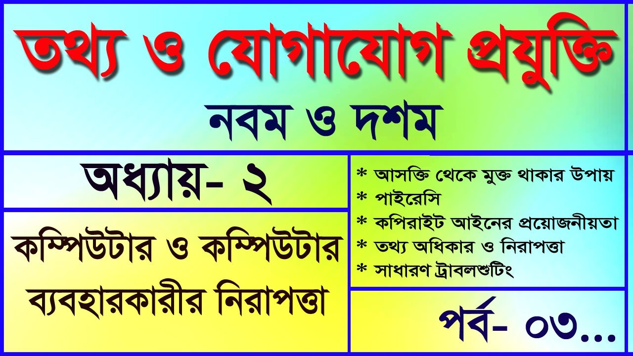 ICT Class 9 10 Chapter 2 Part 3 YouTube