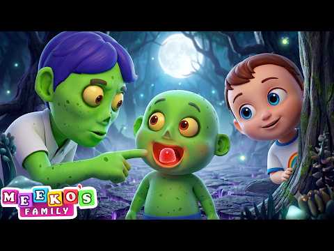 💫Johny Johny Yes Papa 🎃👻Halloween With Zooby Zombie Family | Meeko's Family