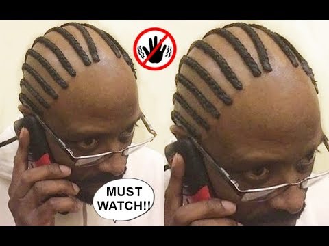 see-this--he-glued-cornrows-to-his-scalp---must-watch!