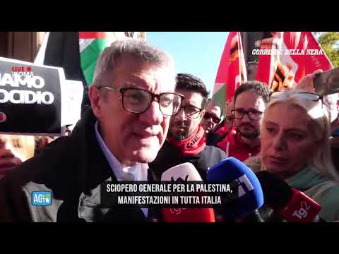 Video Le manifestazioni per lo sciopero generale pro Palestina nelle città italiane: la diretta video