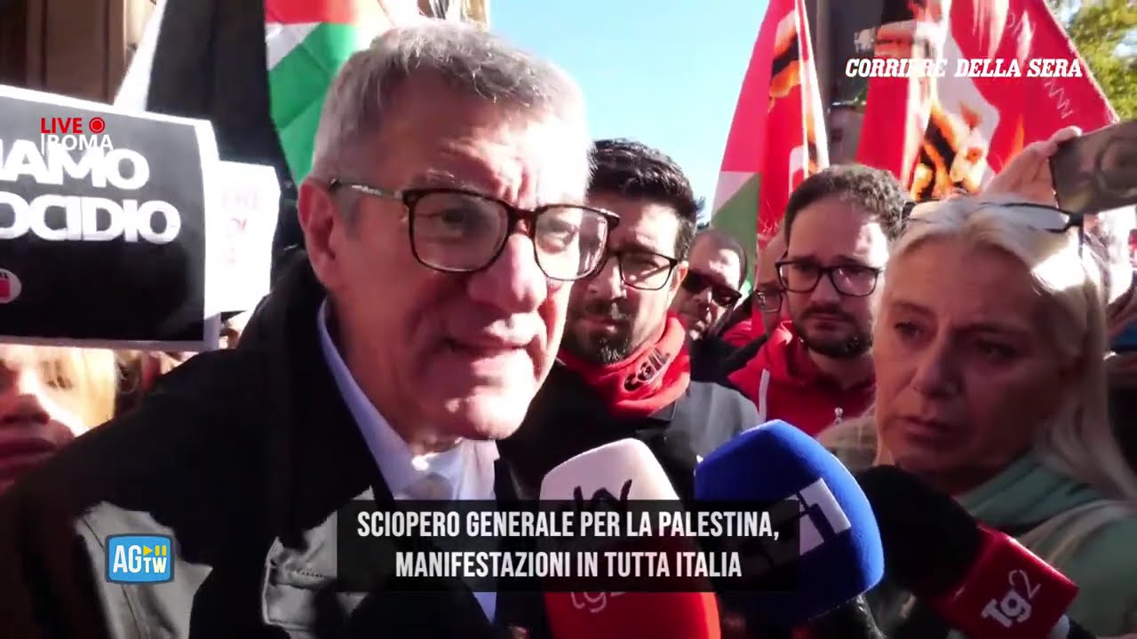 Le manifestazioni per lo sciopero generale pro Palestina nelle città italiane: la diretta video