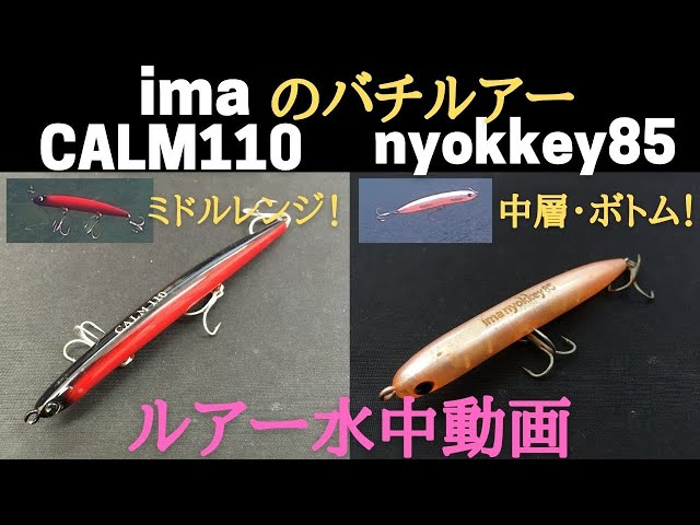 バチ抜けルアー：カーム・ニョッキー】水中映像 「ima CALM110