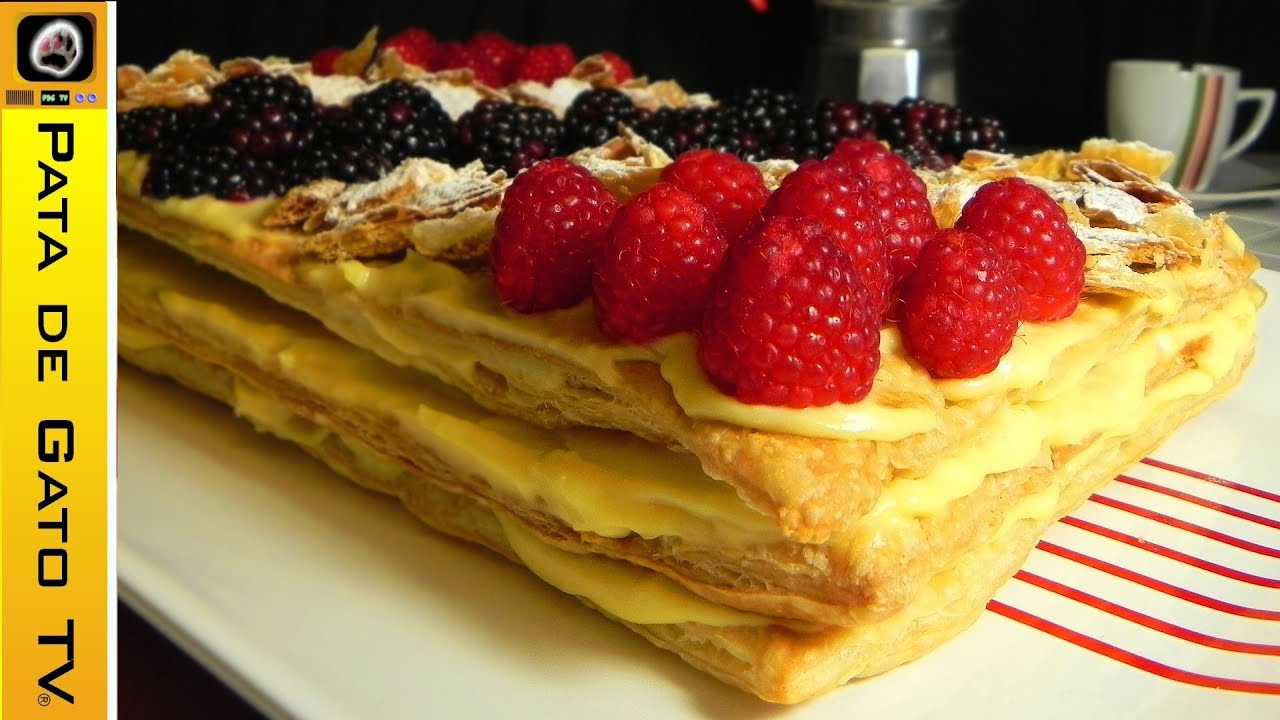 Pastel Mil Hojas relleno de crema pastelera / Millefeuille Cake YouTube