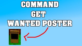 COMMAND for GET WANTED POSTER in Minecraft Mine Mine No Mi ! 🙀