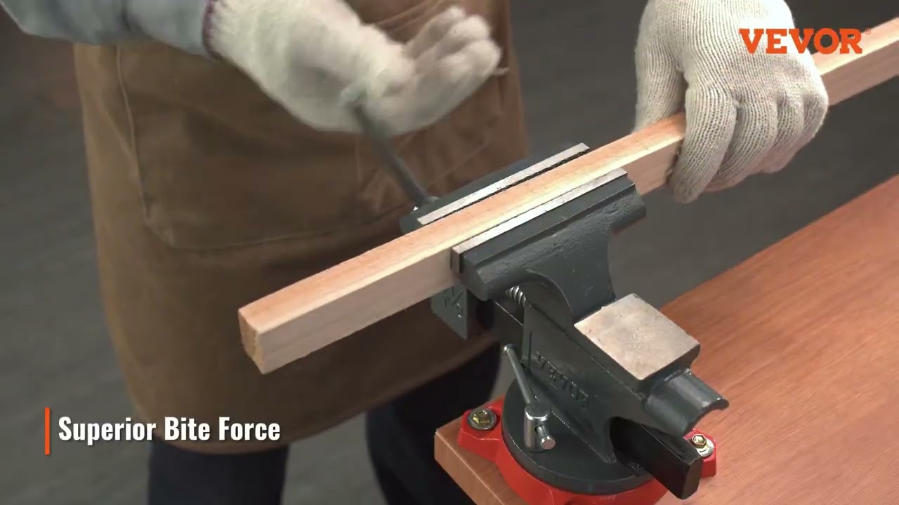 SucceBuy Bench Vise 4.5" 6" 6.5" Multipurpose, Swivel Base & Anvil Heav