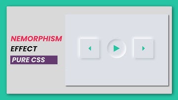 How To Create Neumorphism Effect Using Html Css Only | Pure Css Neumorphism Effect Concept