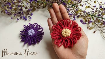 Easy Macrame Flower Tutorial