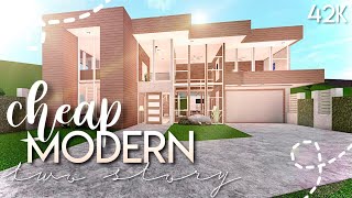 ROBLOX | Bloxburg: Cheap Modern 2 Story House 42k | Aesthetic House Build