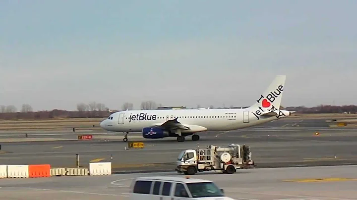 JetBlue Airways A320 Airbus (I love Blue York) taxiing at JFK by jonfromqueens