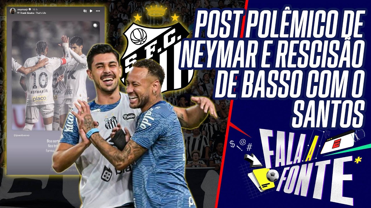 POR QUE NEYMAR SE IRRITOU COM SAÍDA DE BASSO DO SANTOS? CRAQUE FEZ POST POLÊMICO EM REDE SOCIAL