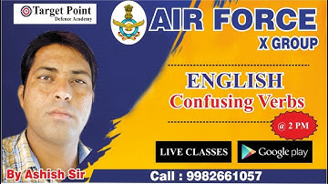 Confusing verbs 03 | ENGLISH GRAMMAR Basic Concepts  by Ashish sir | Target Point Defence AcademyJpr