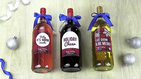 How to Make Personalized Holiday Wine Labels