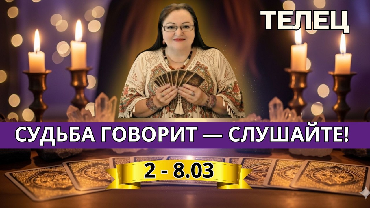 ТЕЛЬЦЫ: Радость, тайны и неожиданные повороты — расклад на неделю 2 - 8 марта🃏