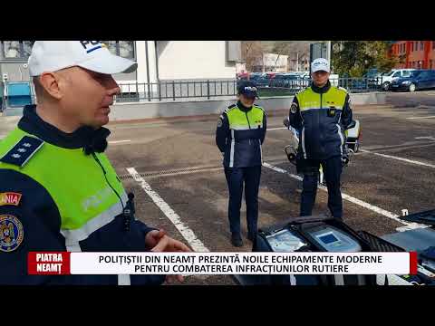 Polițiștii din Neamț prezintă noile echipamente moderne pentru combaterea infracțiunilor rutiere