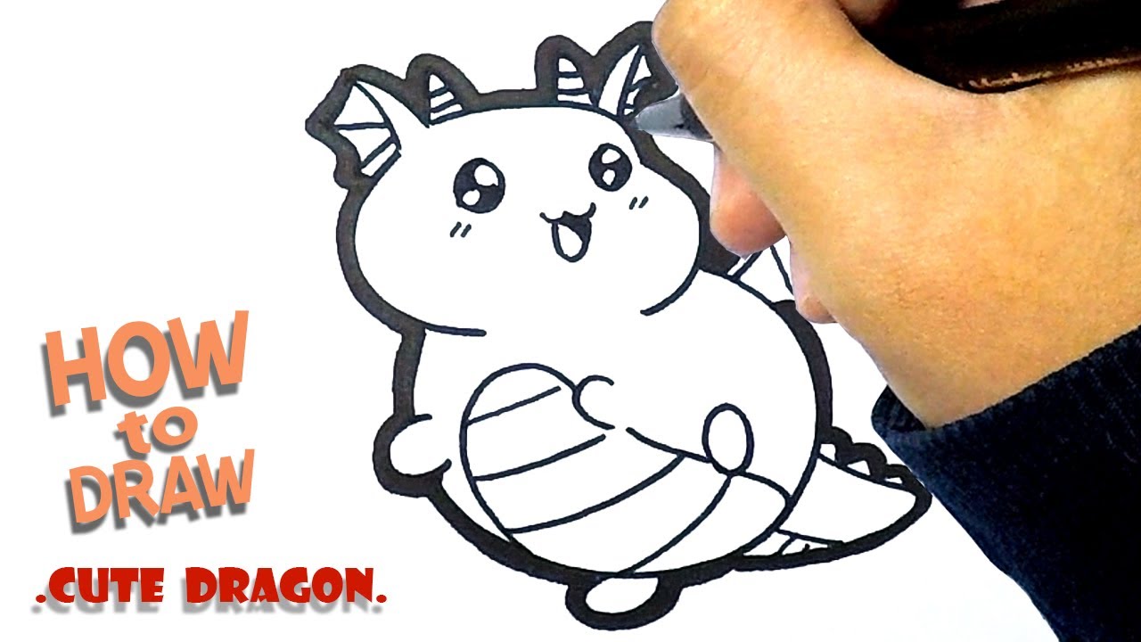 How to Draw cute dragon | Drawing Dragon Easy - YouTube