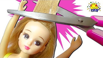 リカちゃん リカちゃん ヘアカット エルサに変身 メイクや髪の毛をヘアアレンジ プリンセスのドレス おもちゃ バービーのお姫様の美容室サロン たまごmammy Youtube