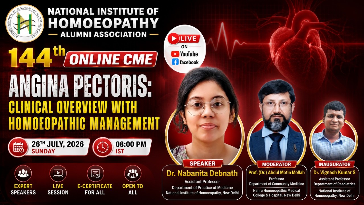 Ep. 144 | Online CME Sessions | Angina Pectoris: Clinical Overview with Homoeopathic Management