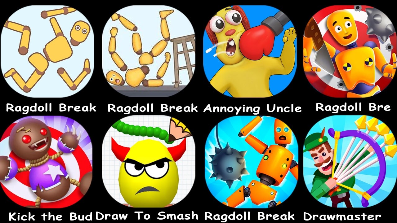 Roblox,Sprunki Survival,Ragdoll Falls,Ragdoll Break,Kick the Buddy,Annoying Uncle Punch,Kick Loser