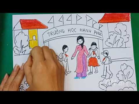 Video Mỹ thuật lớp 2. Chủ đề 2- Bài 3: Cổng trường nhộn nhịp... - youtube