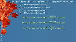 Math1008 Compound Interest Equivalent Rates