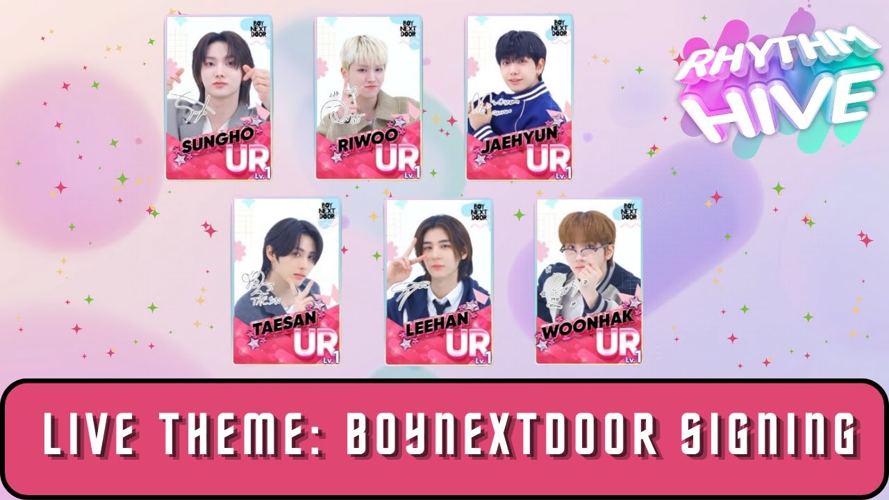 Live Theme: BOYNEXTDOOR Signing Card Draw | Rhythm Hive - YouTube