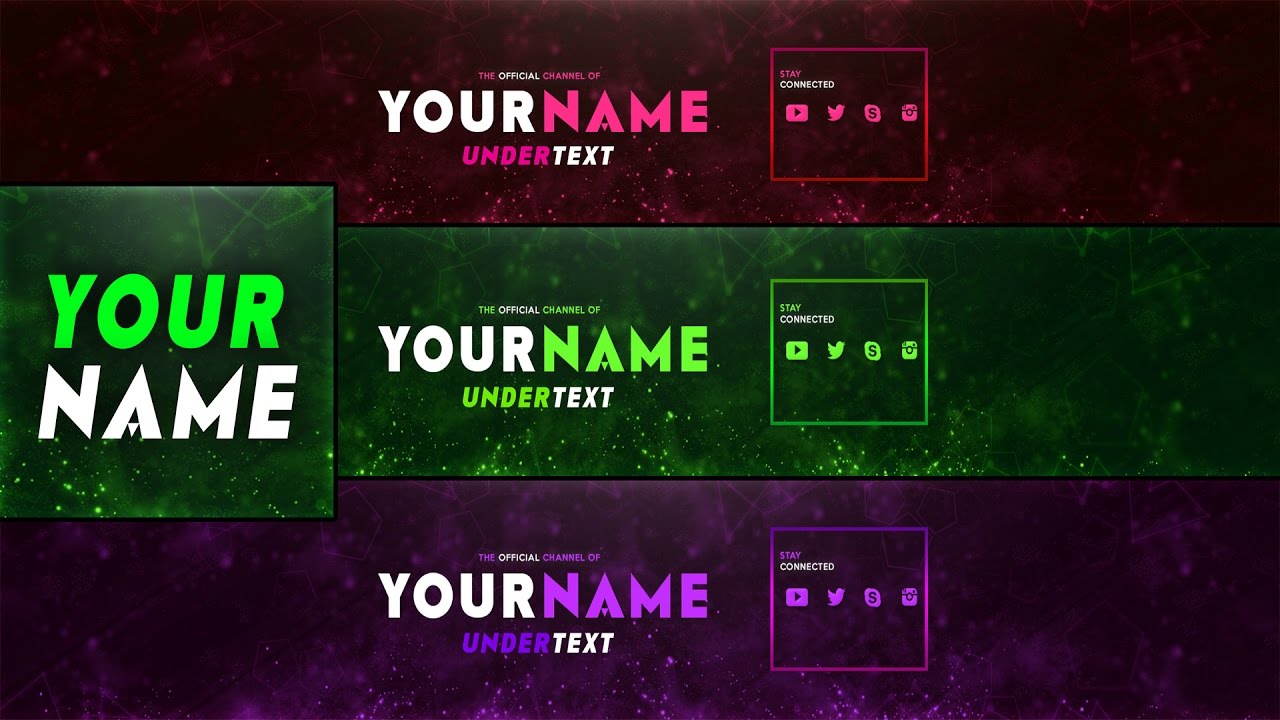 Free Gfx Pack Logo Banner Template Psd Youtube