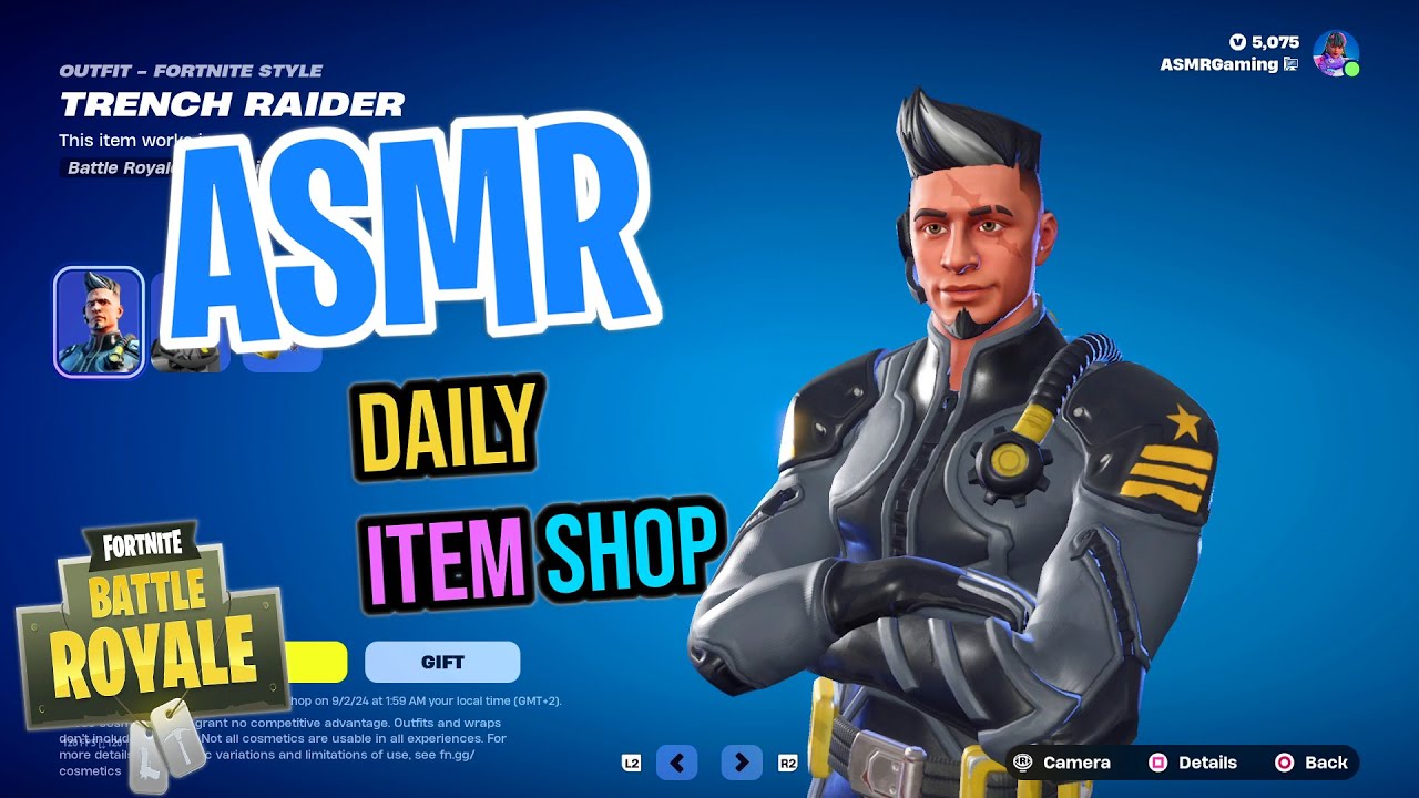 ASMR Fortnite ULTRA RARE Trench Raider Skin Is Back! Daily Item Shop 🎮🎧 Relaxing Whispering 😴💤